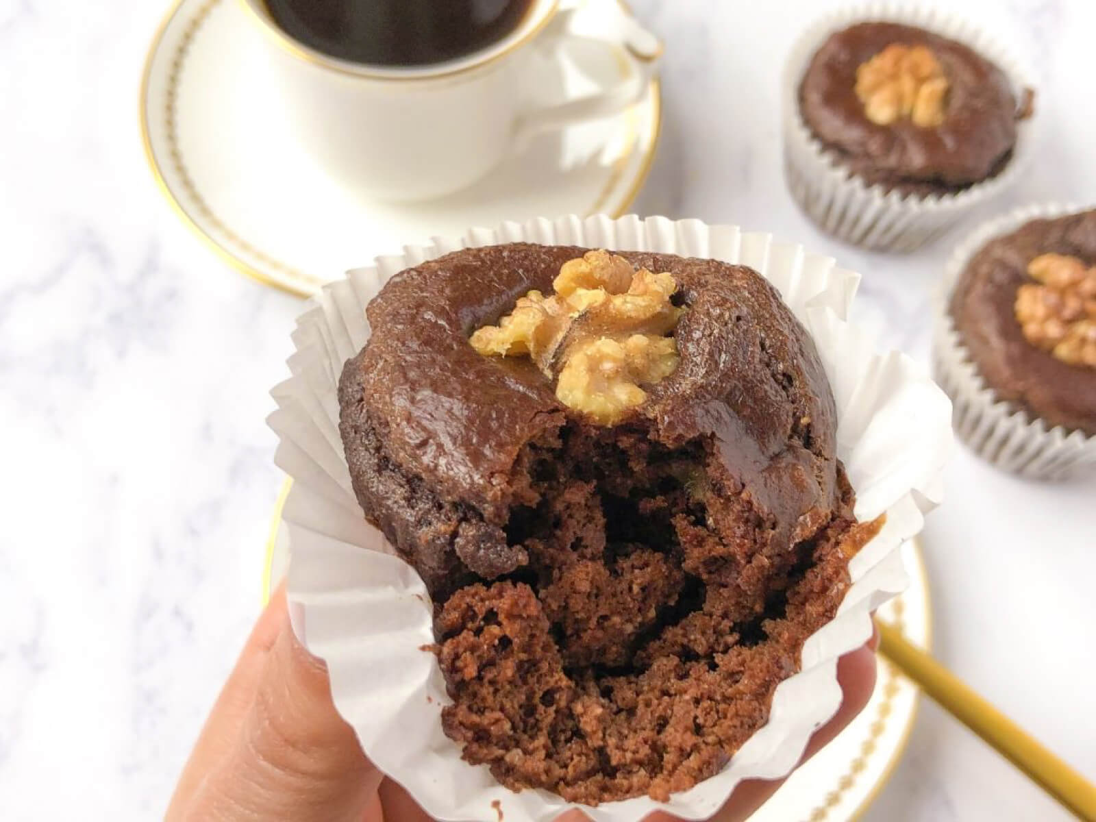 Low Carb Chocolate & Walnut Muffins - Eat Burn Sleep