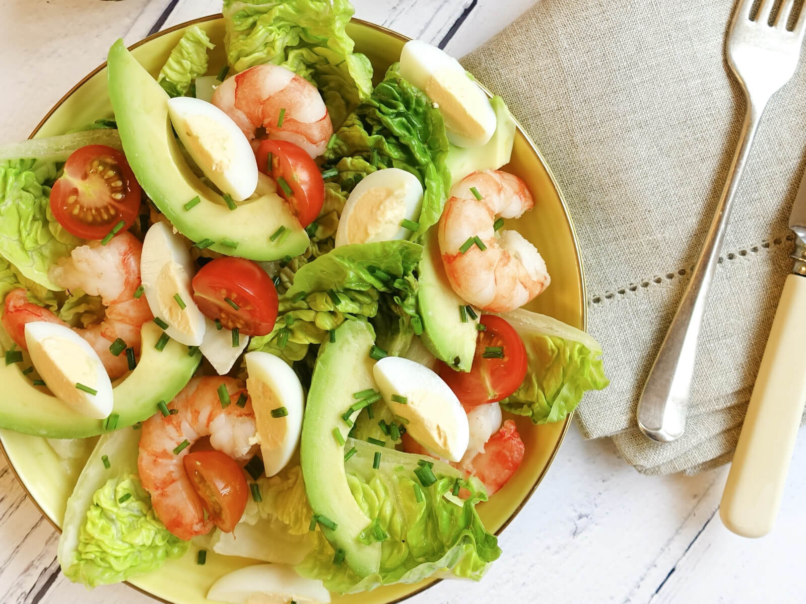 Prawn and Quail Egg Salad