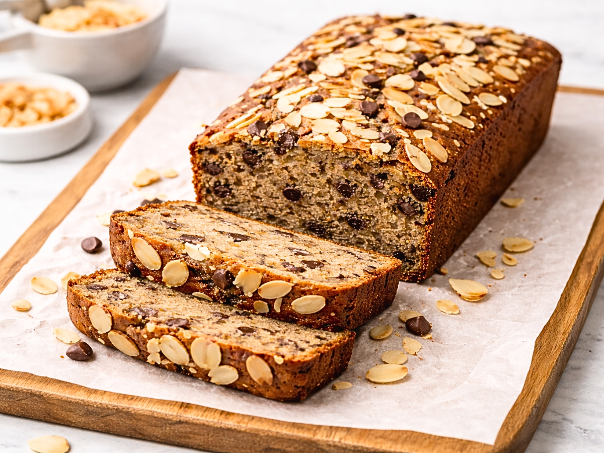 Light Coffee and Chocolate Banana Bread