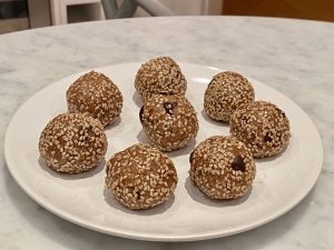 A plate of immune boosting energy balls