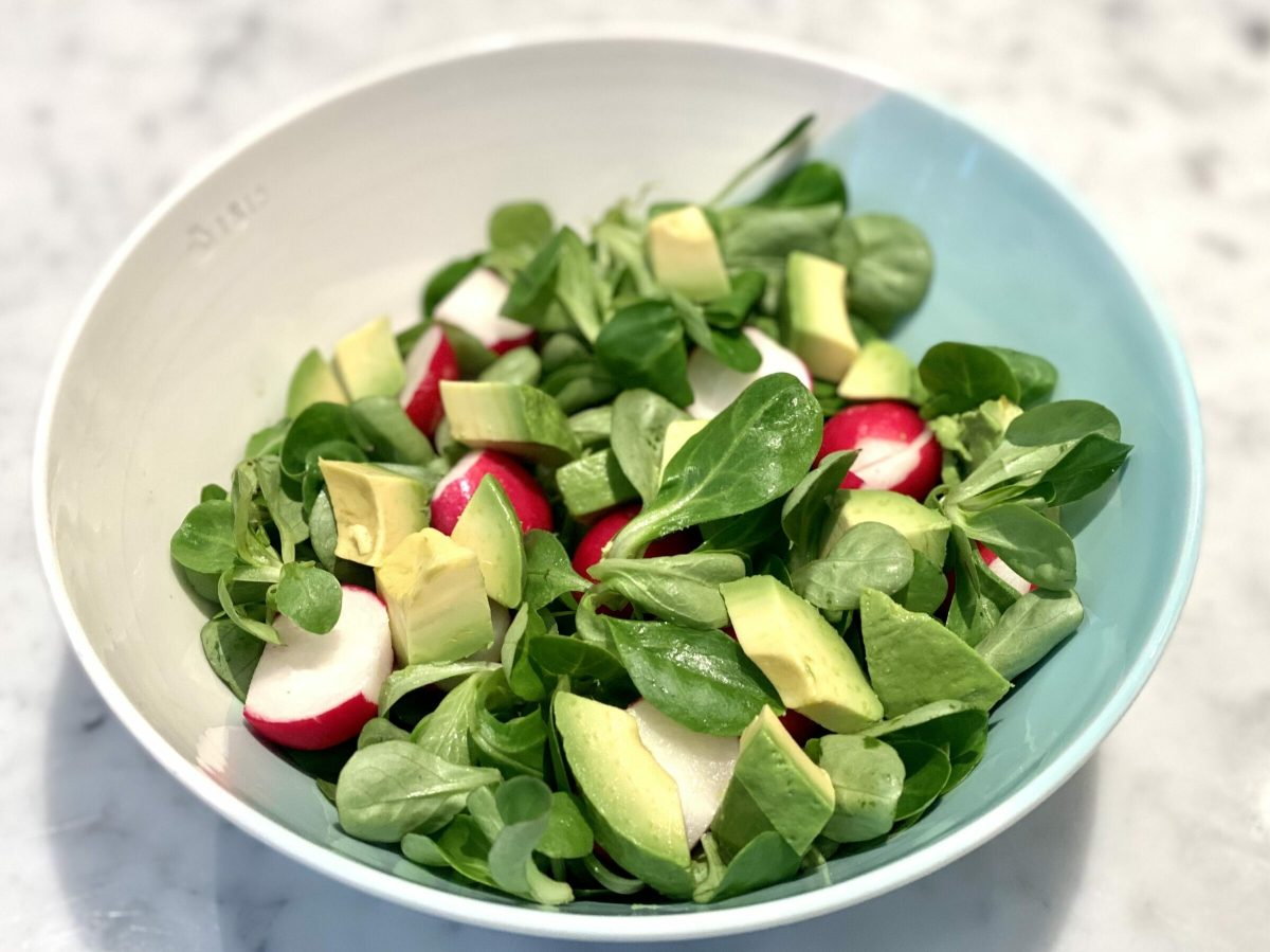 Lamb’s Lettuce With Radishes & Avocado