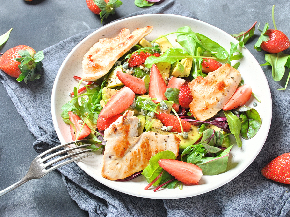 Chicken, Avocado and Strawberry Salad
