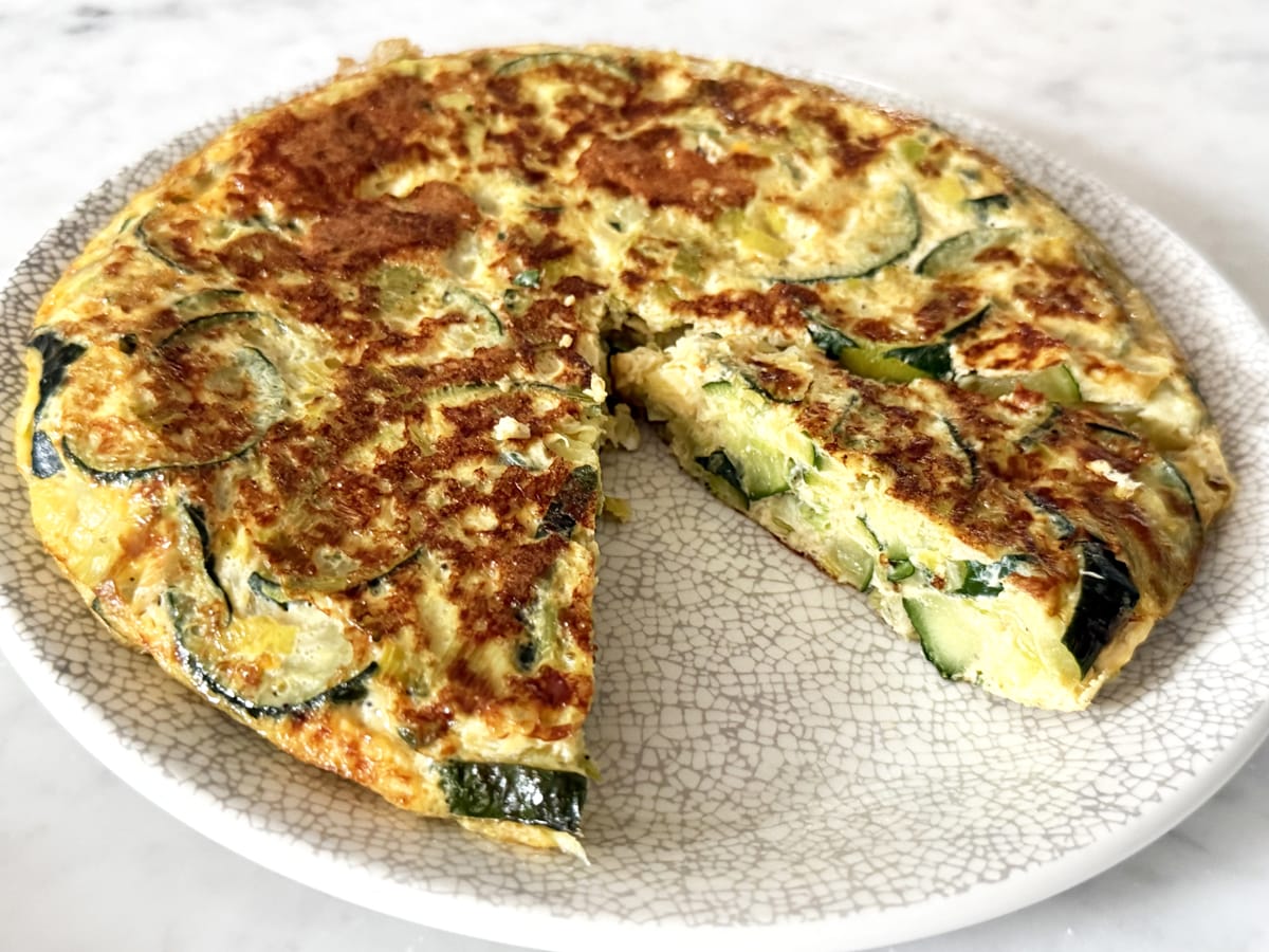 Zucchini and Leek Tortilla