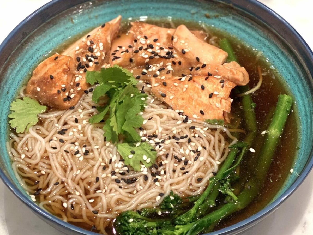 Salmon and Broccolini Ramen