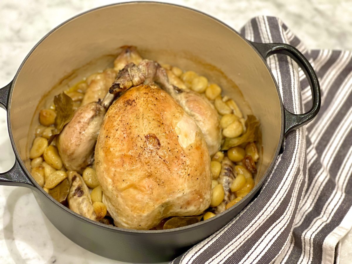 Roasted Chicken With Garlic Confit