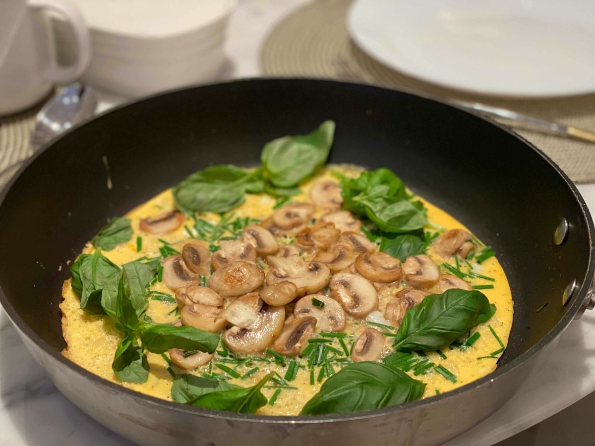 Omelet: Mushrooms, Basil and Chives