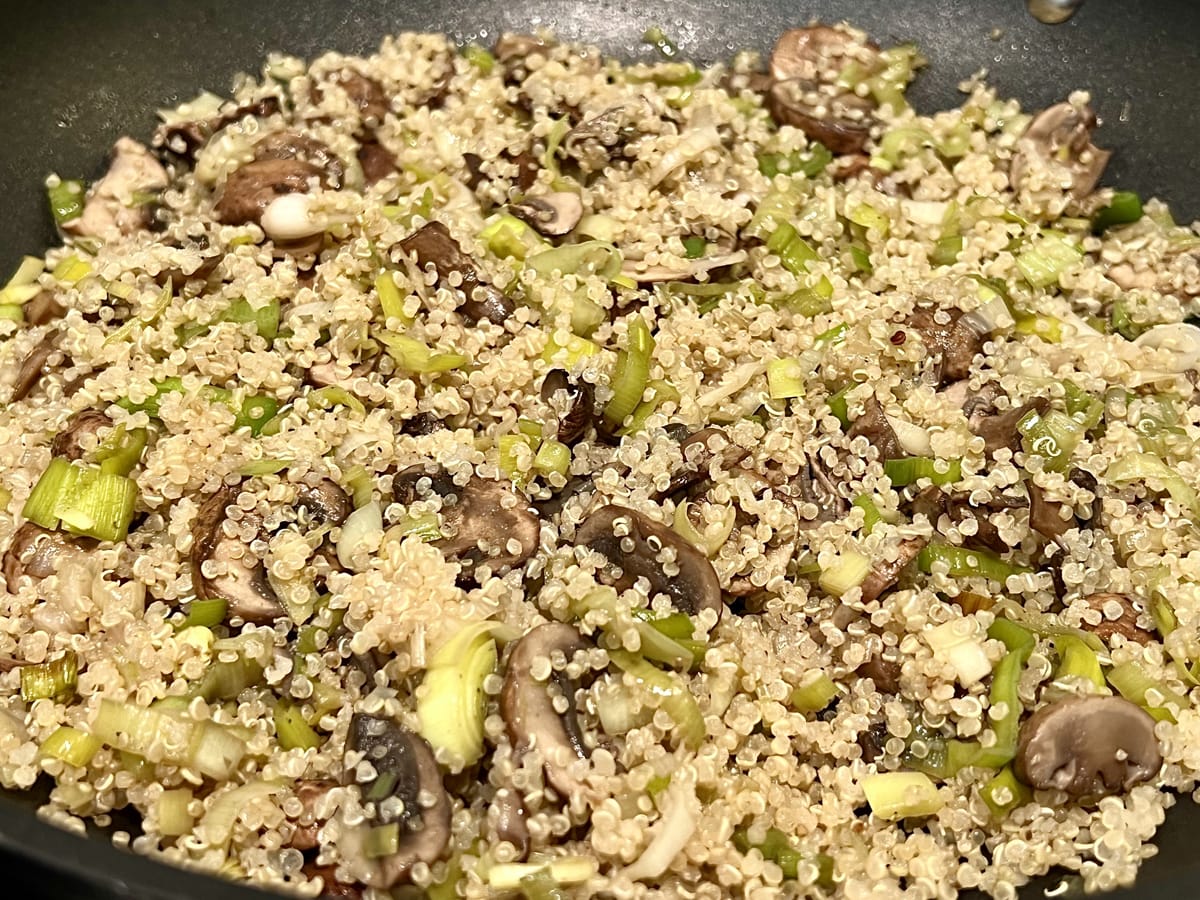 Mushroom, Leek and Quinoa Stir Fry