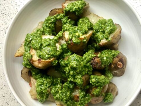 Roasted Sunchokes With Salsa Verde