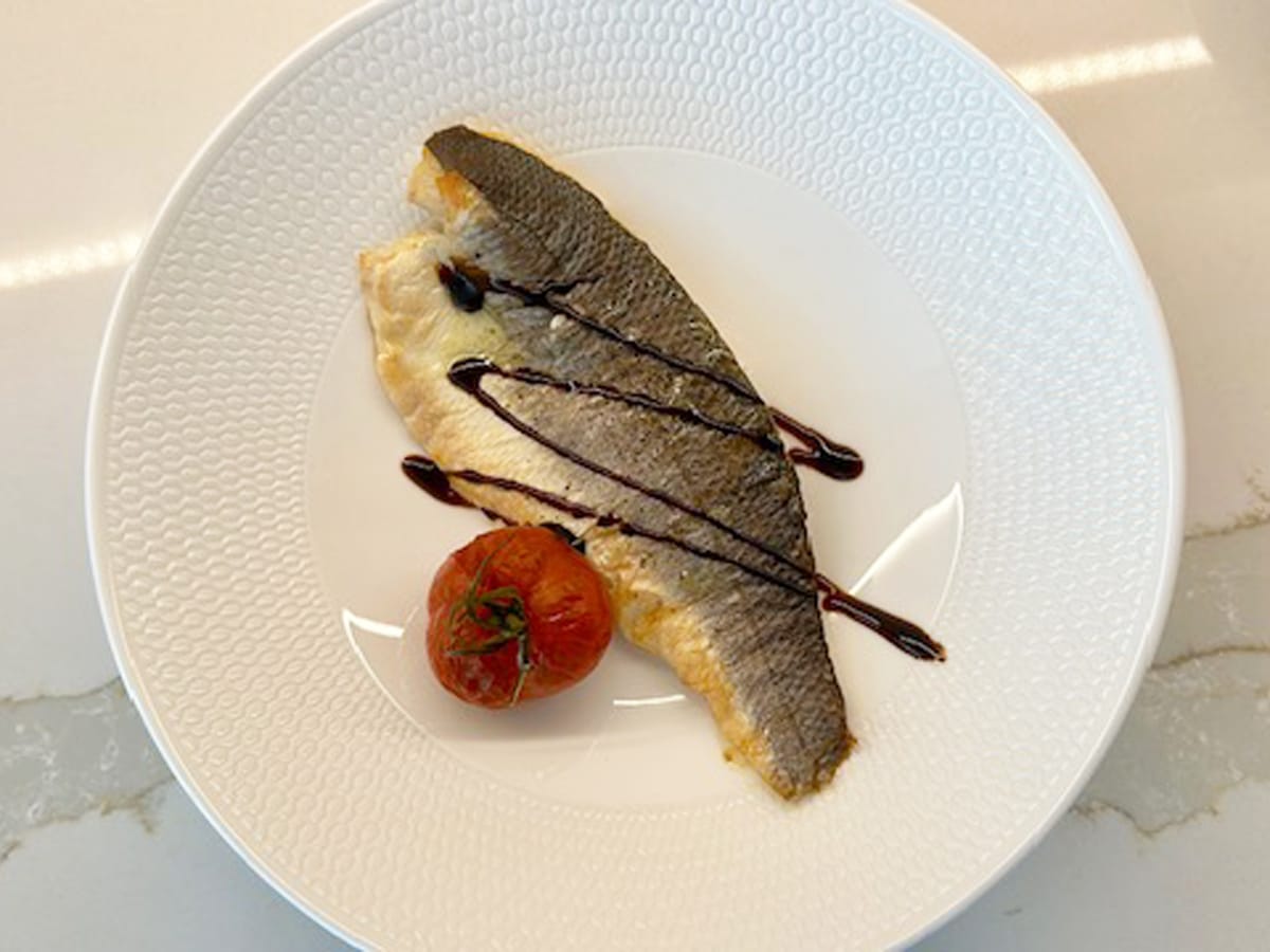 Zesty Sicilian Lemon Sea Bass with Balsamic Drizzle