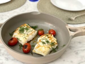 Pan-fried Cod With Cherry Tomatoes