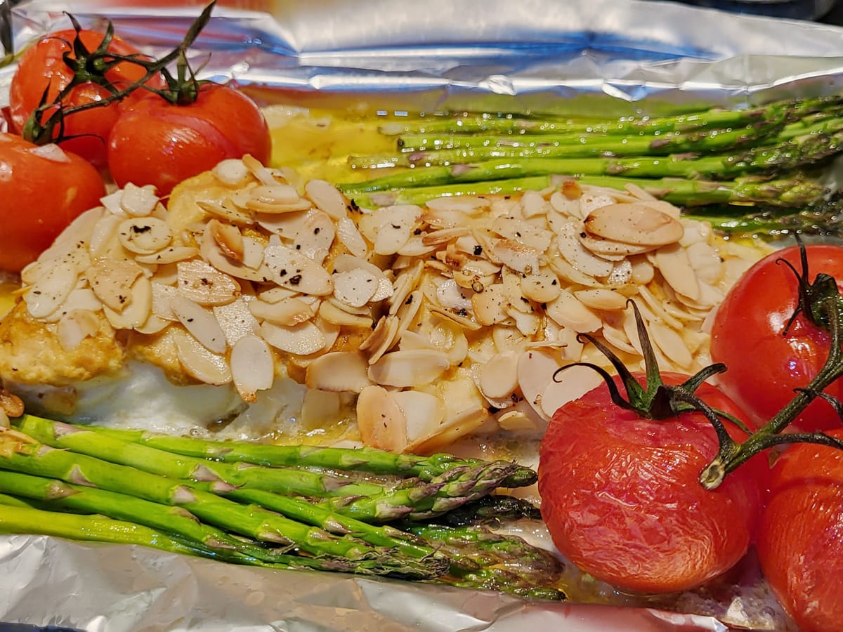 Mustard and Almond Cod