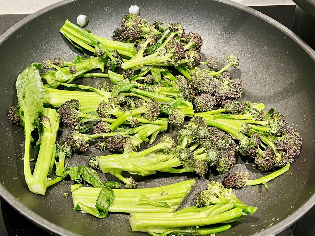Sautéed Purple Sprouting Broccoli