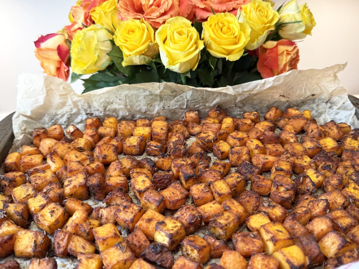 Roasted Butternut Squash and Sweet Potato