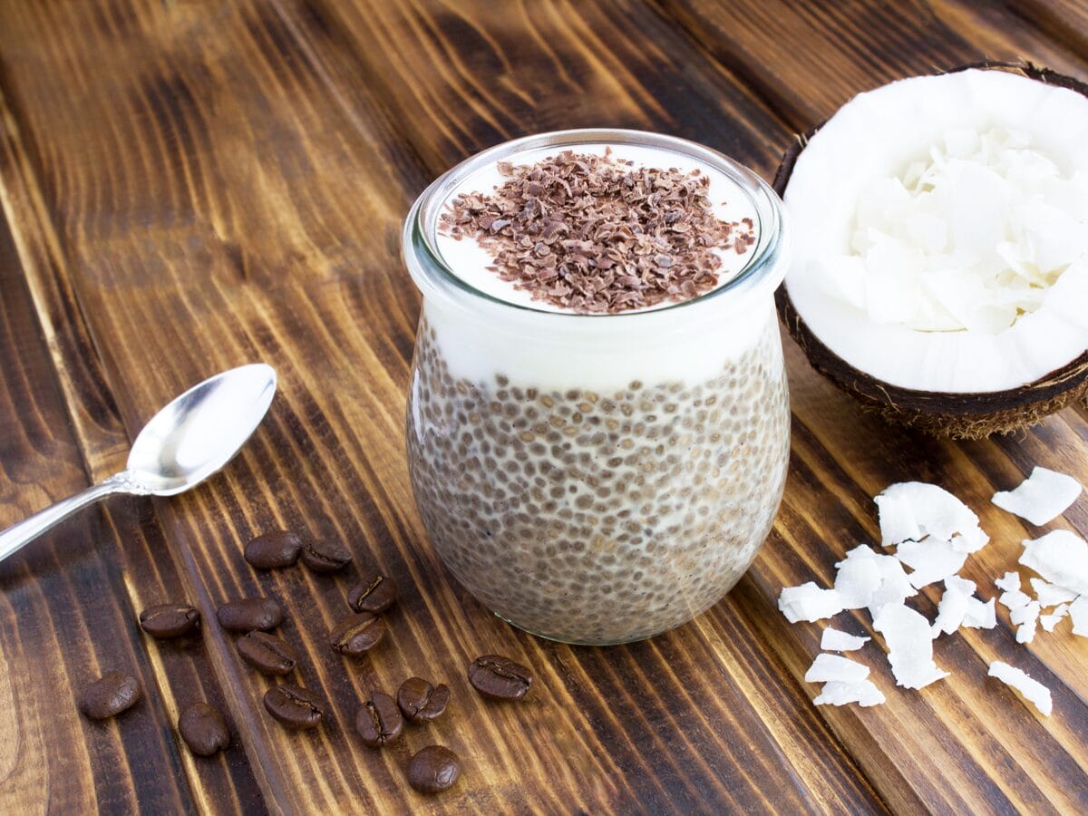 Chocolate Tiramisu Chia Pudding