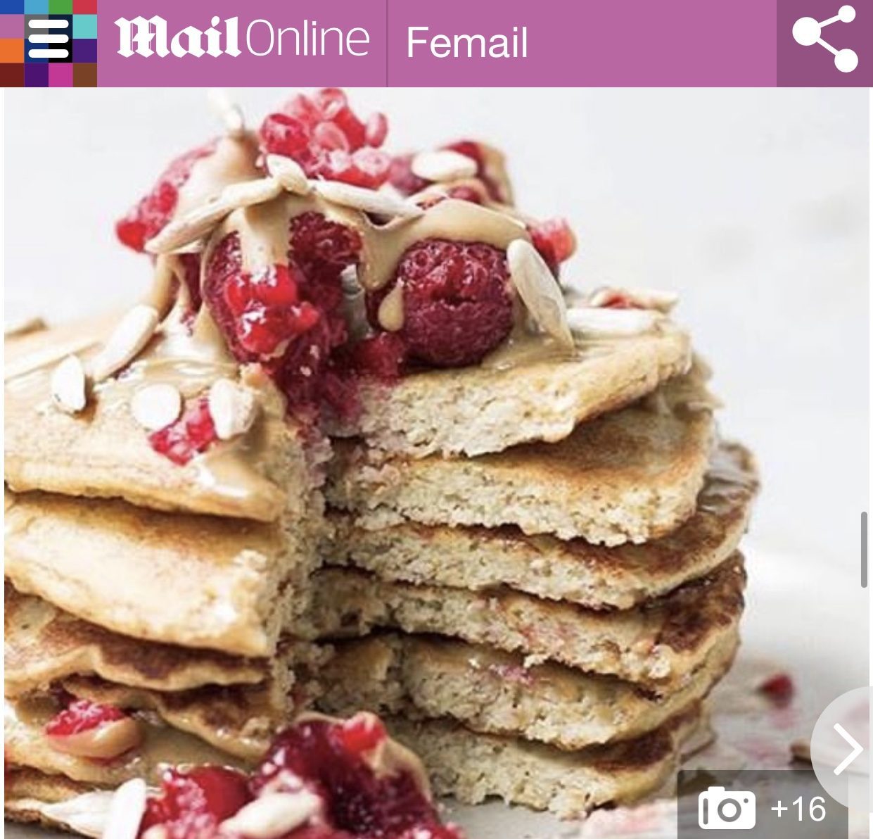 MailOnline: My Paleo Pancake Recipe